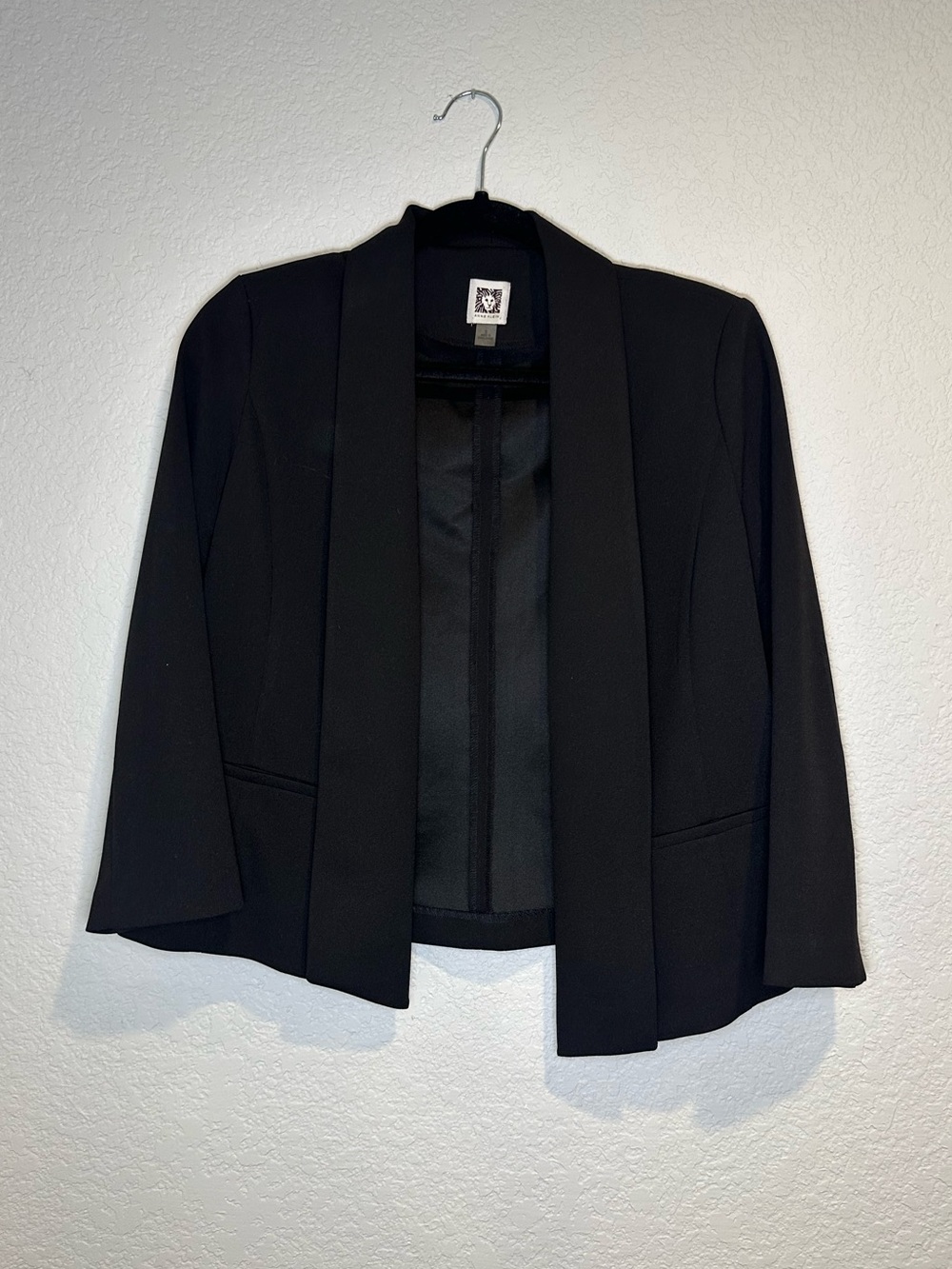 Anne Klein Black Open-Front Blazer